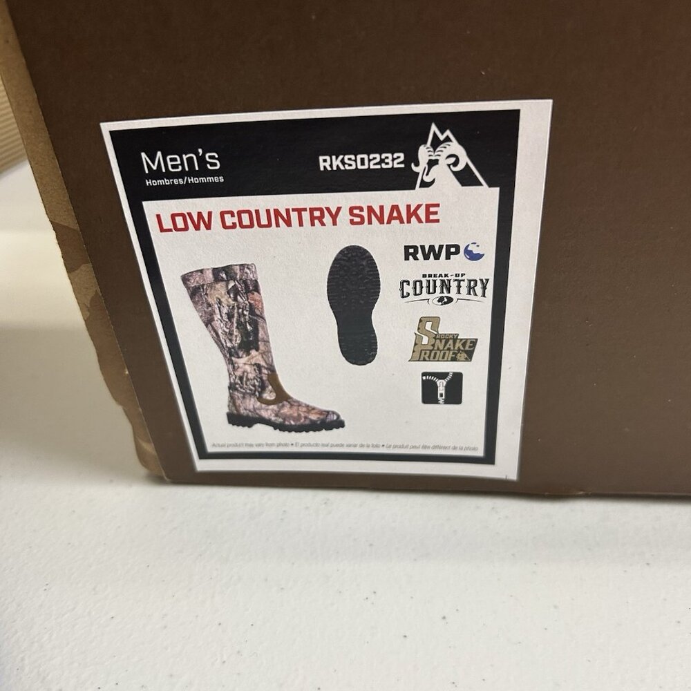 ROCKY LOW COUNTRY 16" WATERPROOF SIDE-ZIP SNAKE BOOTS RKS0232 Men’s Size 11W - Picture 9 of 16